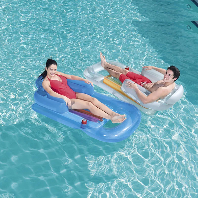 Pool Floaties JAMBO Huge Round 76 X 76 Tanning Pool Lounger, Pool