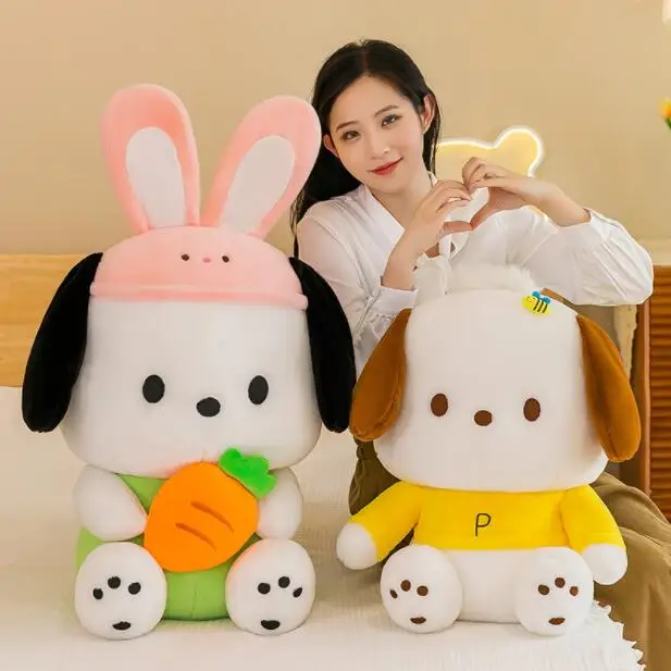 Botu Sanrioed Genuine Pochacco Plush Pillow Dolls Pacha Dog Kawaii Eye ...