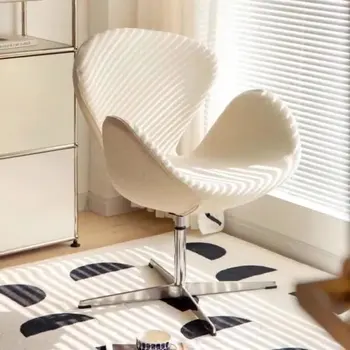 Modern Luxury Ins Swan Chair for Home Use Girls Dressing Desk Chair Backrest Bedroom Dressing Table Stool Makeup Chair for
