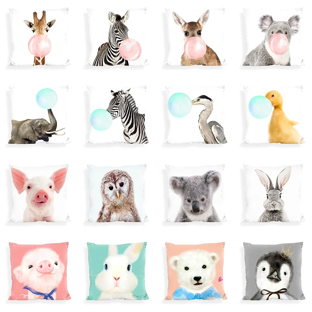 Factory Custom Throw Pillow Covers Linen Polyester Cotton Digital