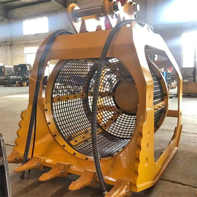GEB Rotary Screening BUCKET Loader Screener Bucket MSB16 Loader Sieve Bucket for 5T 8T Loader