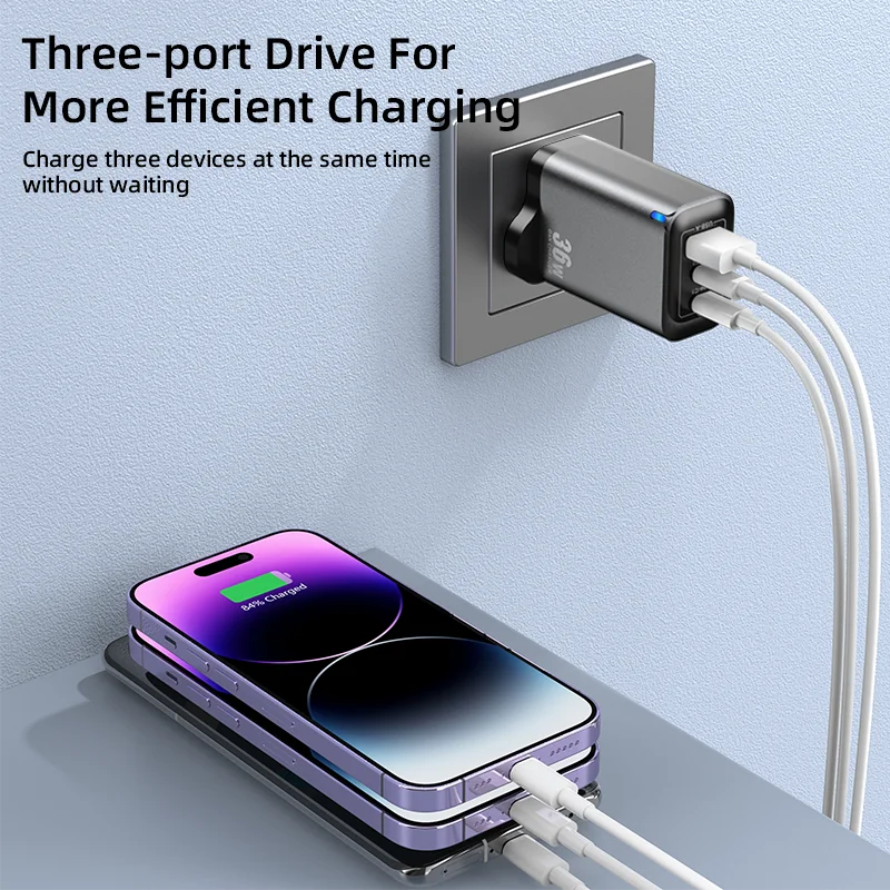 2026 Hot Electric Fast Charger Adapter 36W GaN QC3.0 USB-A Type-C PD US/EU/AU Plug Mobile Phone Earphone Travel Wall Charger Hf7da54308bcb4967ae189eee71747f25z