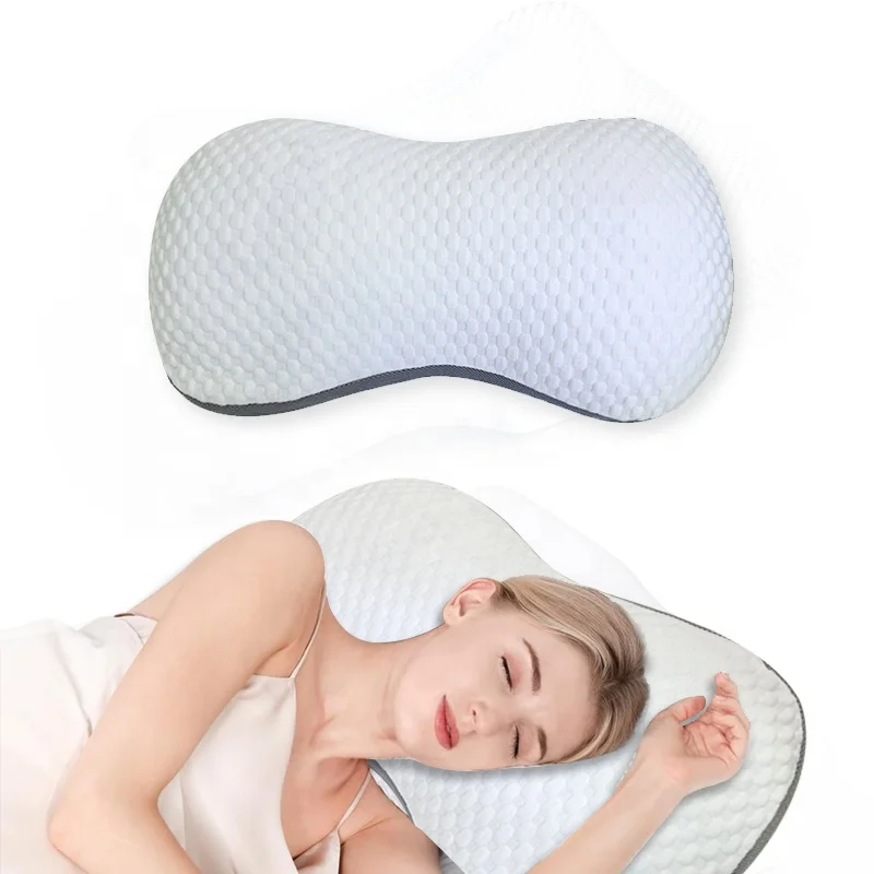 Wholesale Mother's Gift Bed Sleeping Neck Care Grey Breathable Mesh Soft Memory Foam Pillow
