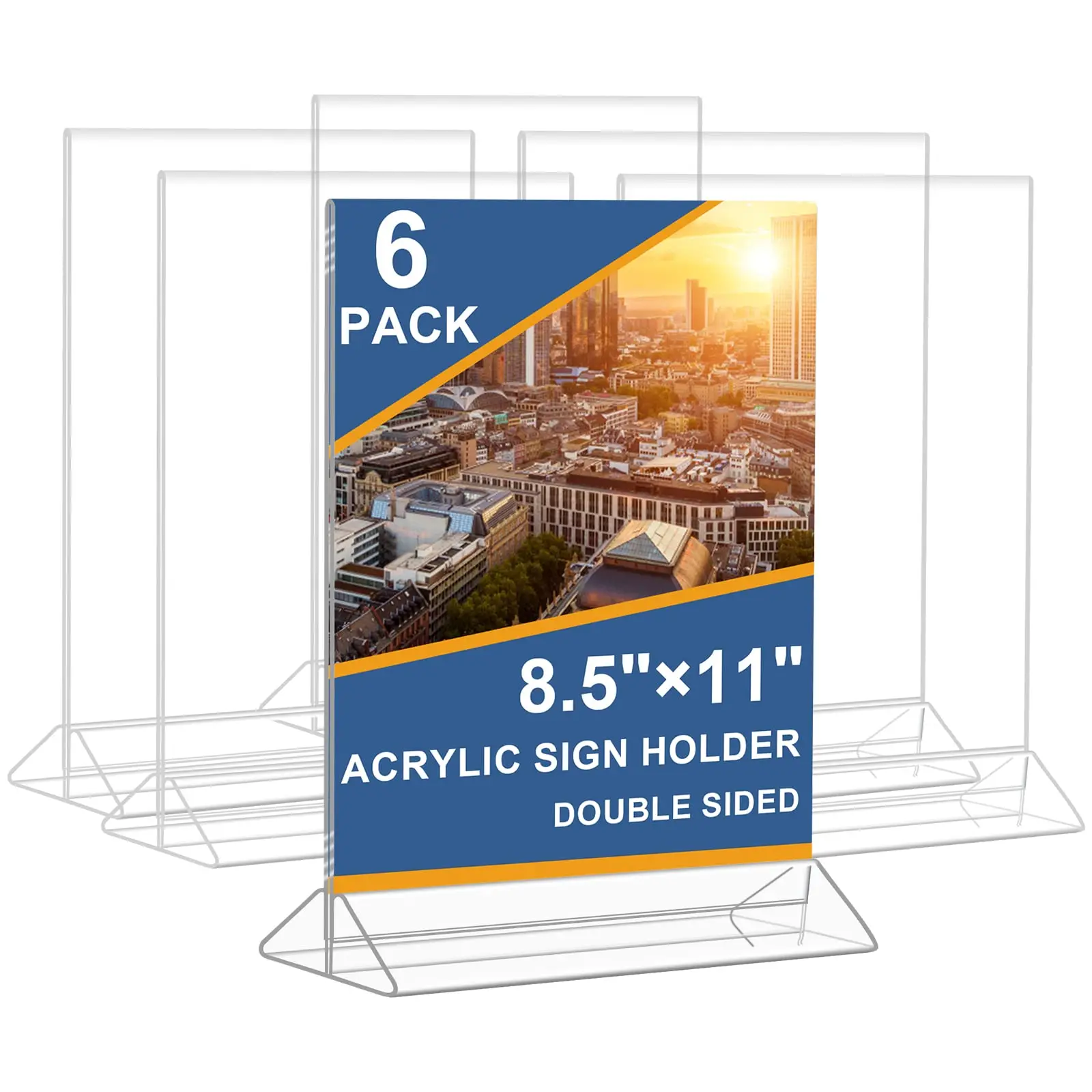 Acrylic Sign Holder Vertical Doublesided Flyer Tabletop Menu Display