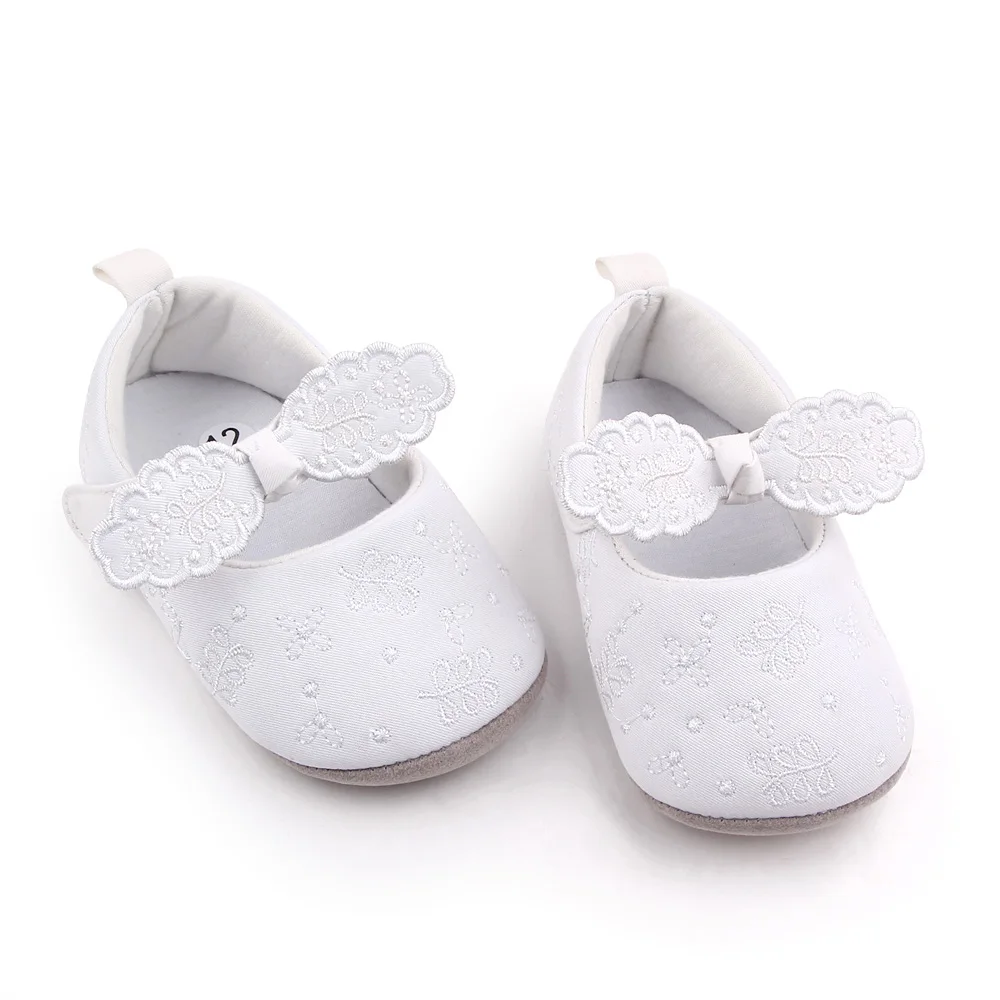 New Arrival Baby Girl Princess Shoes Beautiful Embroidery Bow-knot Soft Sole Baby Toddler Shoes manufacture