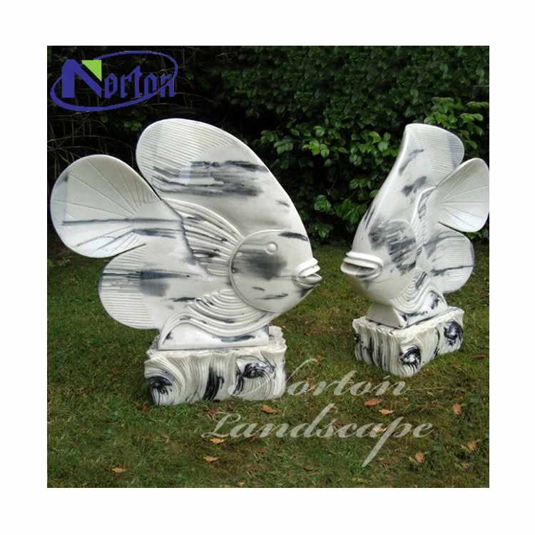 Zerodeko Statua Decorativa Pesce Koi In Grigio: Scultura Per Esterni, Fontana Da Giardino, Spruzzatore D'acqua, 13.5x11x6.6 Cm