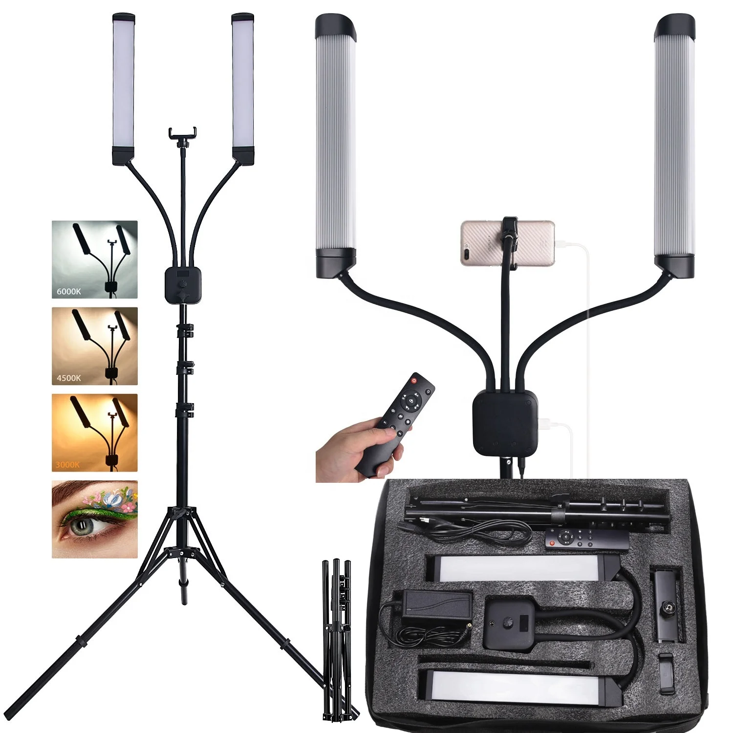 Double Arms Led Eyebrow Tattoo Light Microblading Eyelash Extension Led