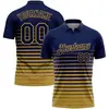 Striped Navy Blue and Gold