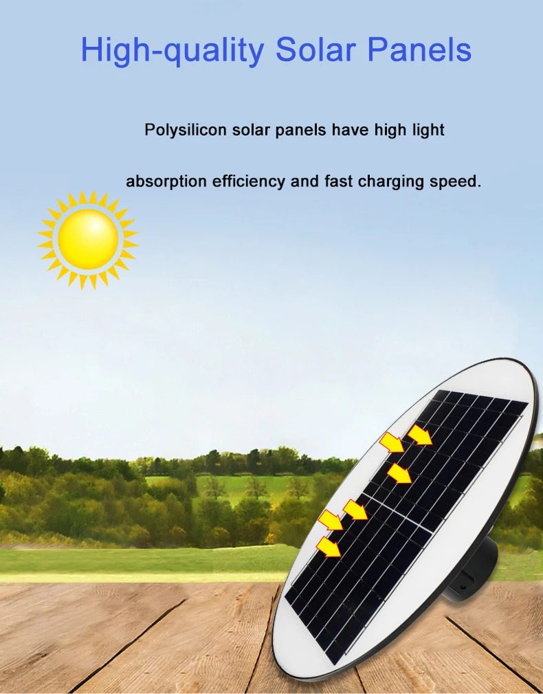 High Quality All In One Solar UFO Light 300w 500w 150-160LM/W High Power LED Chip