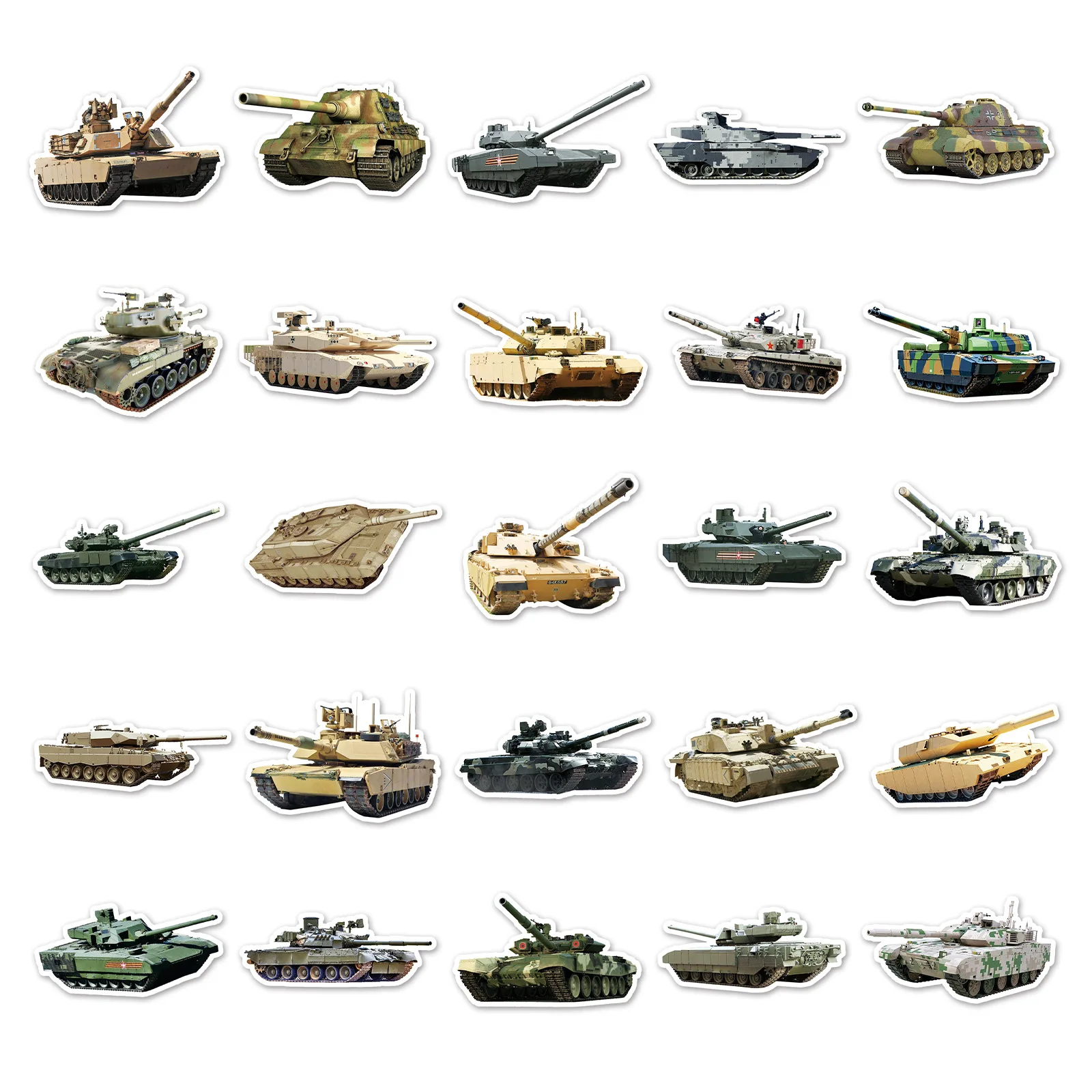Panzer Window Sticker 50pcs Panzer Tank Stickers Book Water Bottle Skateboard Luggage Laptop ...