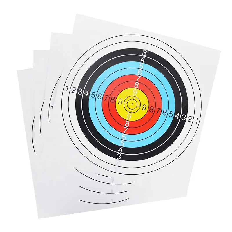 Foldable Full Ring Archery Recurver and Compound Bow and Arrow Set Targets Printable Hunting and Shooting Paper Target
