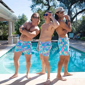 Custom logo Swim Men Swimming Trunks Quick-dry Sports Surf Board Beach Shorts