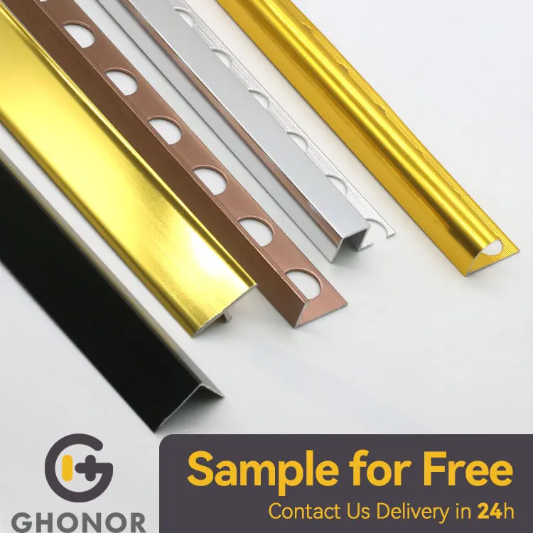 ゴールドストリップLプロファイル型コーナーアルミニウムタイルトリム