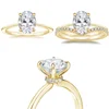 Oval Cut Slim Band
