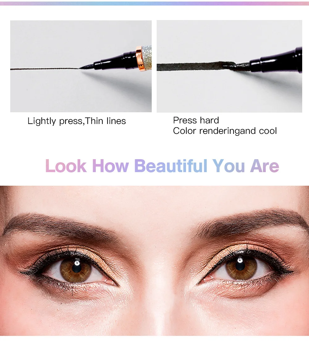 Professional Makeup Double Ends Waterproof Eyeliner With Stamp Buy