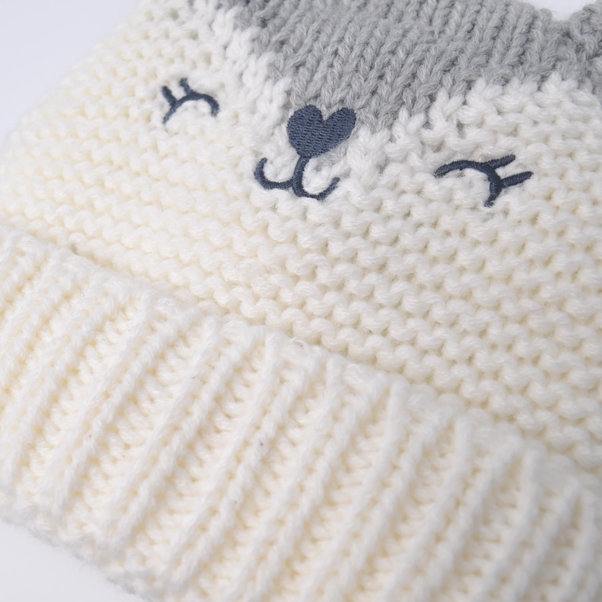 Зимняя теплая зимняя шапка для малышей вязаная бини