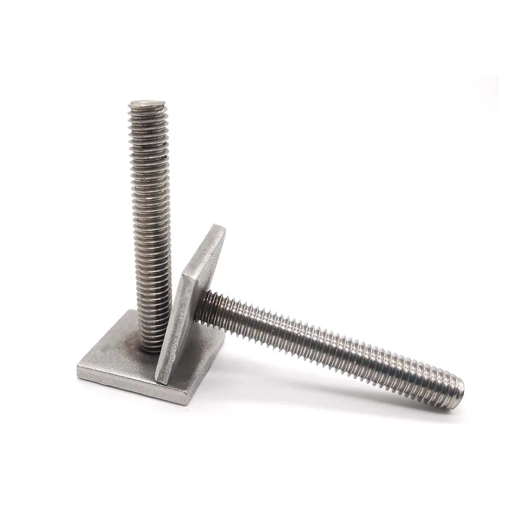 Zinc plated flat square head bolts m8 10.9 fasteners inconel t bolt