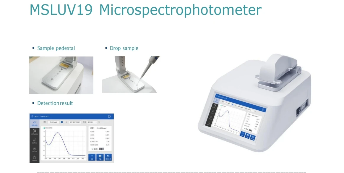 Micro Spectrometer High-Quality Spectrophotometer Reliable Lab Micropectrophotometer ...