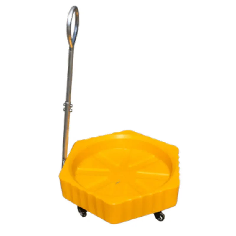 Oil Spill containment one drum pallet tray with wheel