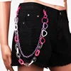 Heart-shaped double-layered pants chain