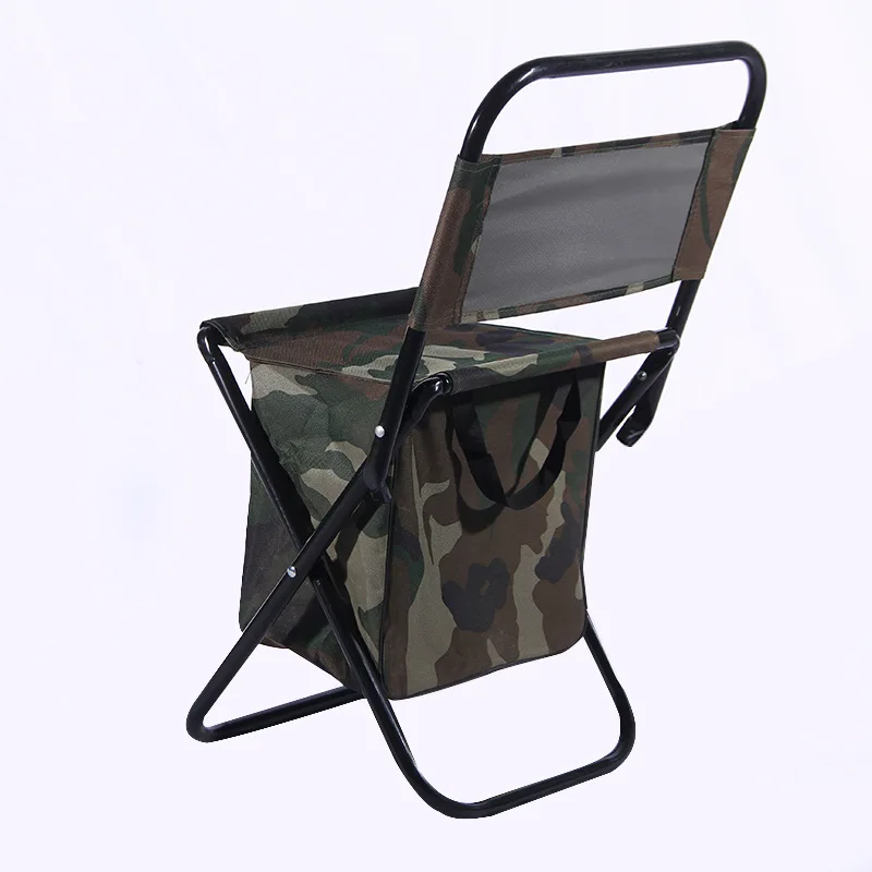 2022 Folding Stool Backpack Chair with  Insulated Cooler Bag Sustainable Seat Doite Beach Compartment Fishing Straps