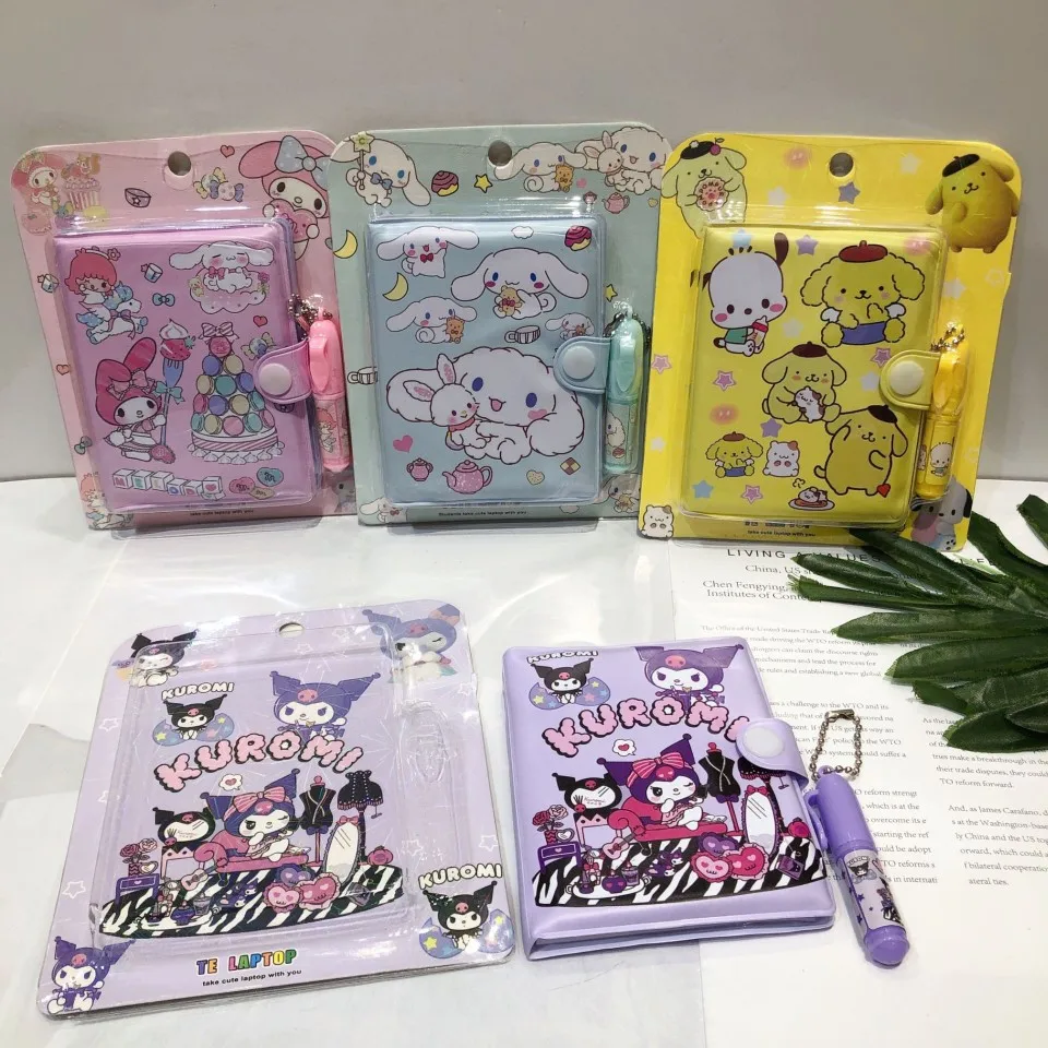 San-rio Kuromi Mymelody Cinnamoroll Pompompurin Notebook Children's ...