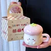 Scatola regalo a mano fragola espressione rosa