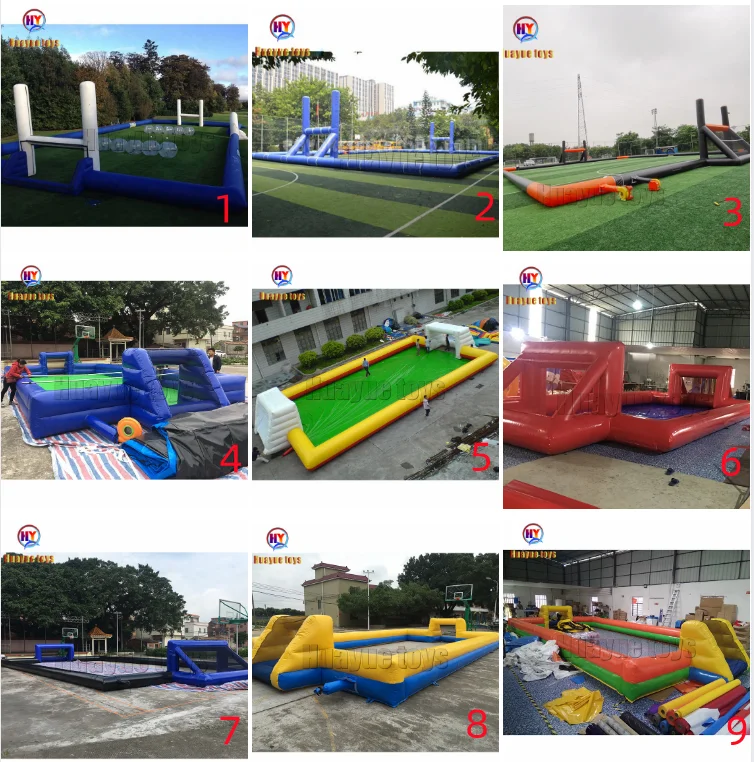 Team Building Inflatable Football Pitch Inflatable Sports Games With