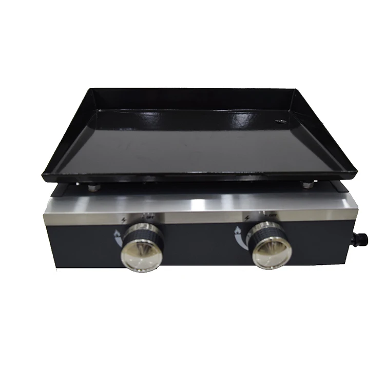 Stainless Steel Gas Grill Plancha 2 Burner Gas Barbecue Grill