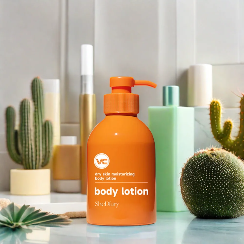 SheDiary loción de belleza de 1000ml con ácido de fruta AHA VC VE enriquecido con vitamina E Aloe Vera a base de Cactus hidratante iluminador de la piel