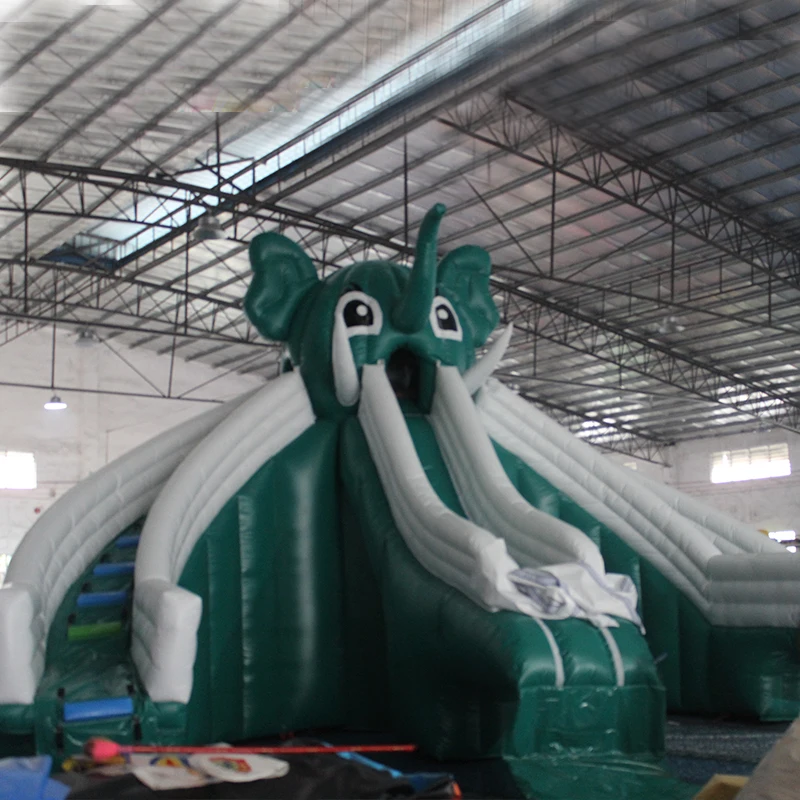 Popular Selling Inflatable Elephant Pool Slide for Adult With 3 Slide Path  Inflatable Water Toys for Kids