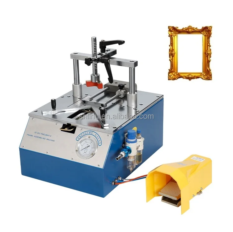 Desktop Pneumatic Photo Picture Frame Pinning Machine Core Component Motor Joiner for Picture Frame Joining