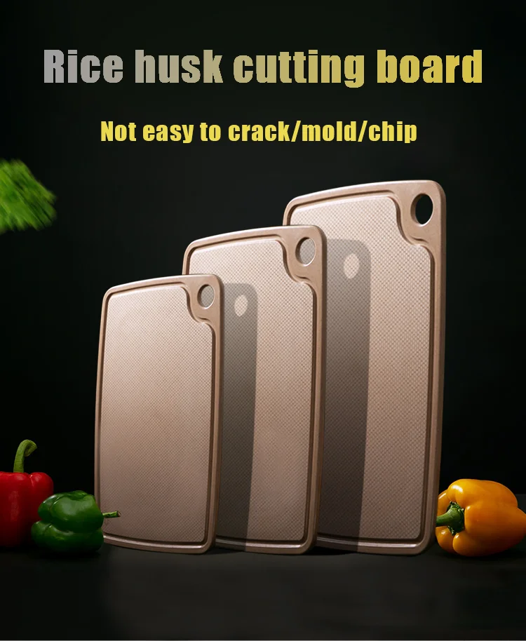 Modern End Grain Rice Husk Fiber Custom Logo Chopping Block Villa ...