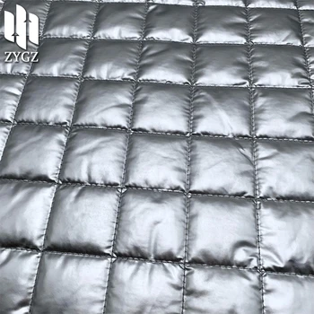 Hot film coated quilted fabric with cotton large plaid fabric for warm coat coat and anti down Waterproof fabric