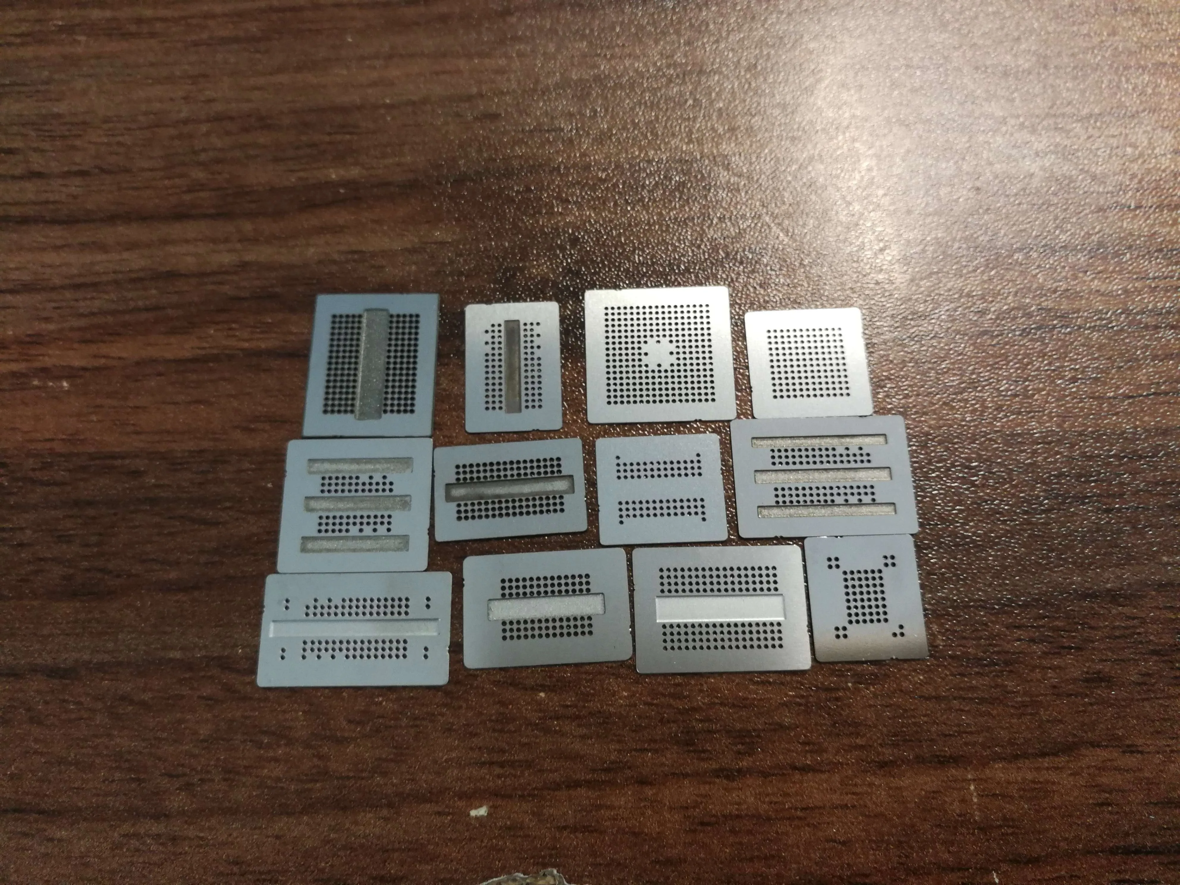 12pcs BGA Reball Reballing Stencil Template Direct Heating for DDR Memory Stencil