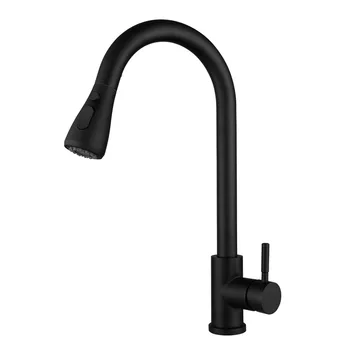 Matte Black Sensor Kitchen Faucet Stainless steel Pull Down Automatic Sensor Kitchen Sink Mixer Faucet torneira cozinha preto