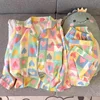 6 cœurs nuage colorés en coton