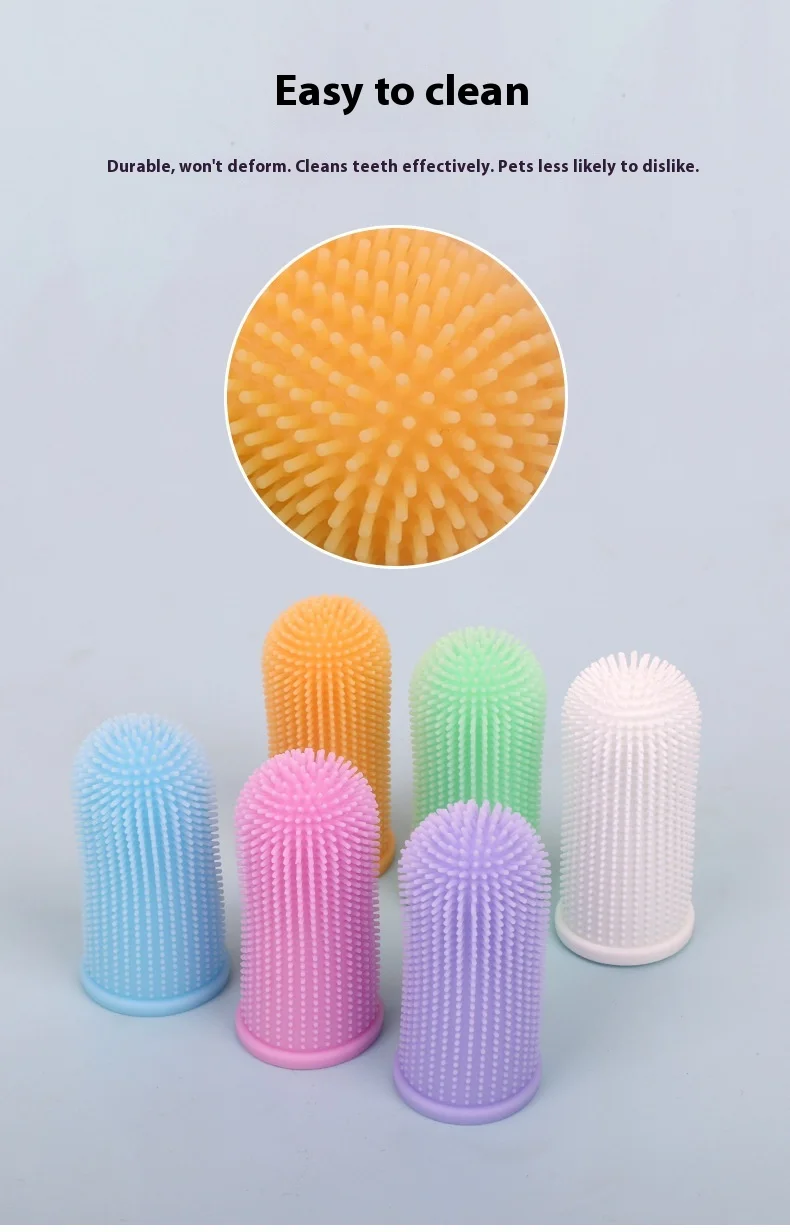 Silicone Finger Cover Pet Toothbrush Disposable Dog and Cat Cleaning & Bathing Tool for Cats and Dogs details
