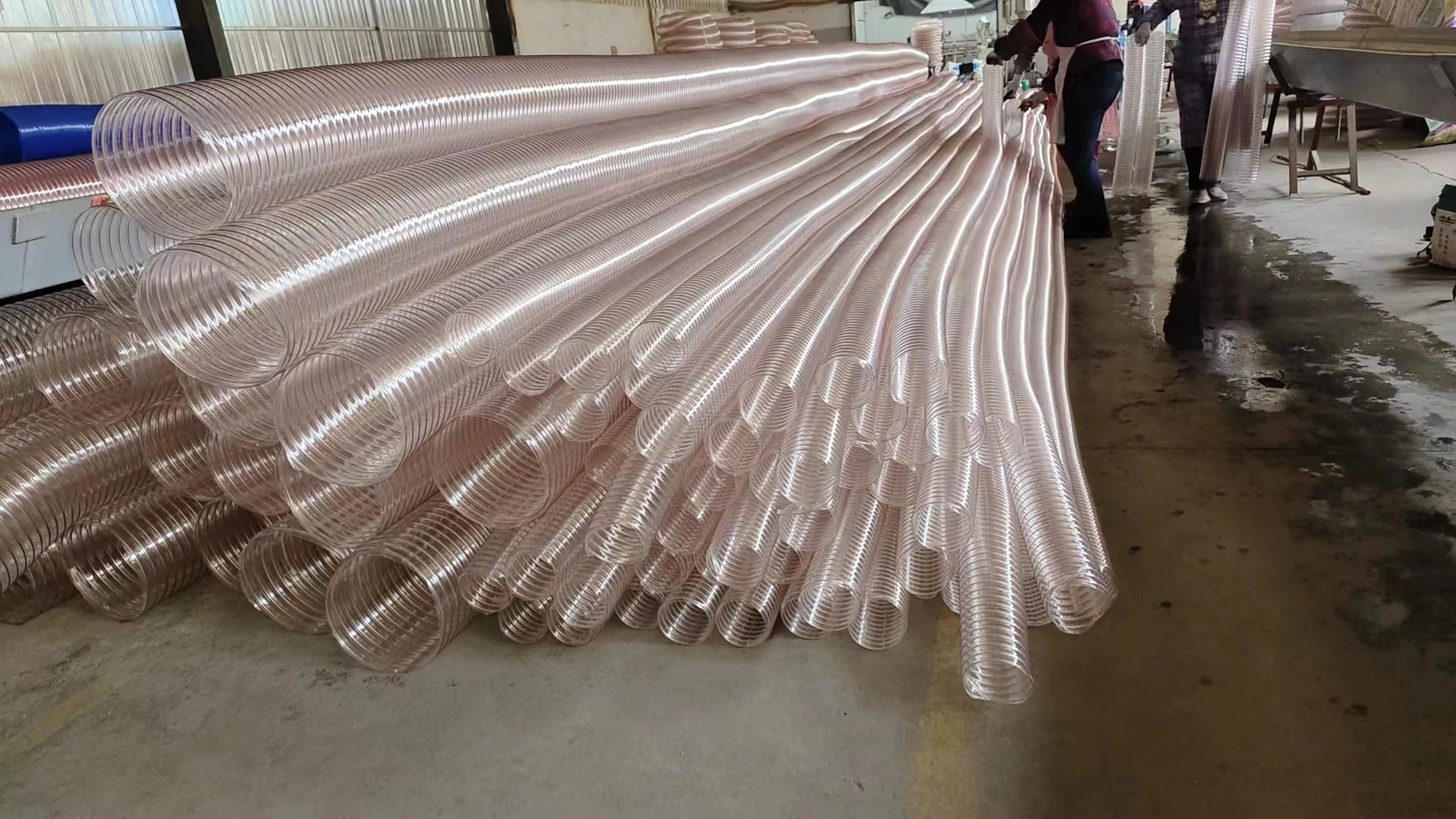 Vacuum Air Duct Spiral Steel Wire Spiral Industrial Flexible Abrasion  Resistant Garden Hose Pu Pipe, image size:1920x1080