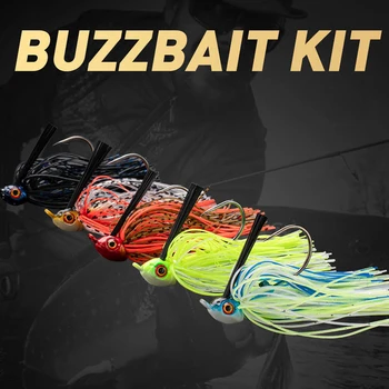 JOHNCOO 12G/15G Fishing Bait Beard Skirt Lure Spinner Baits Buzzbait Wobbler Chatter Bait for Bass with Swim Jig Blades Pesca – Metal Jig – view 3