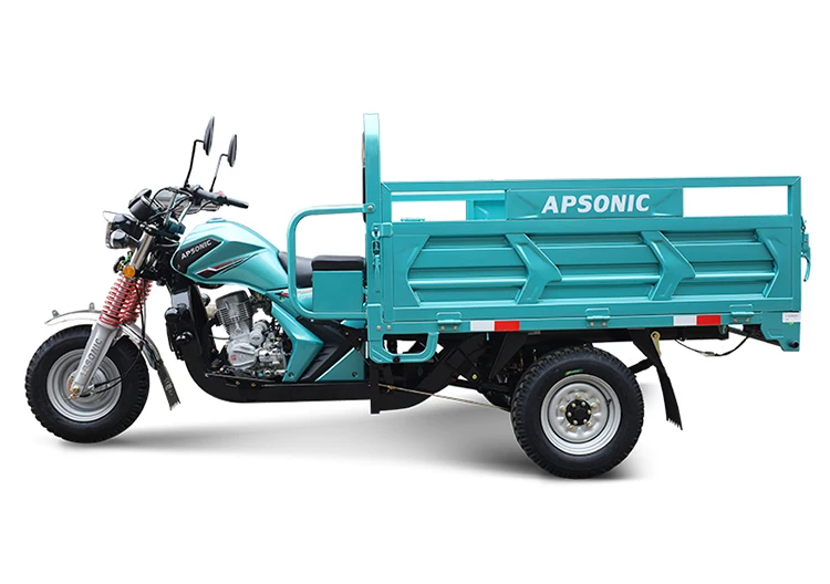 175cc Low price high quality Long distance heavy load tricycle Big Back Box packaging of Apsonic tricycle for Africa