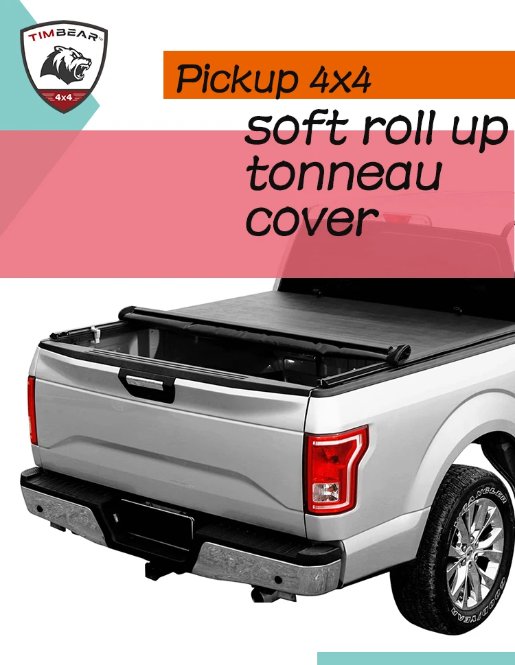 Pickup Truck Waterproof Soft Roll Up Bed Cover Tonneau Cover For Chevy