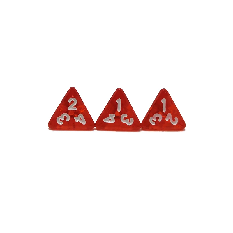 Factory Custom Mini 4-sided Transparent Dice D4 Polyhedral Dice
