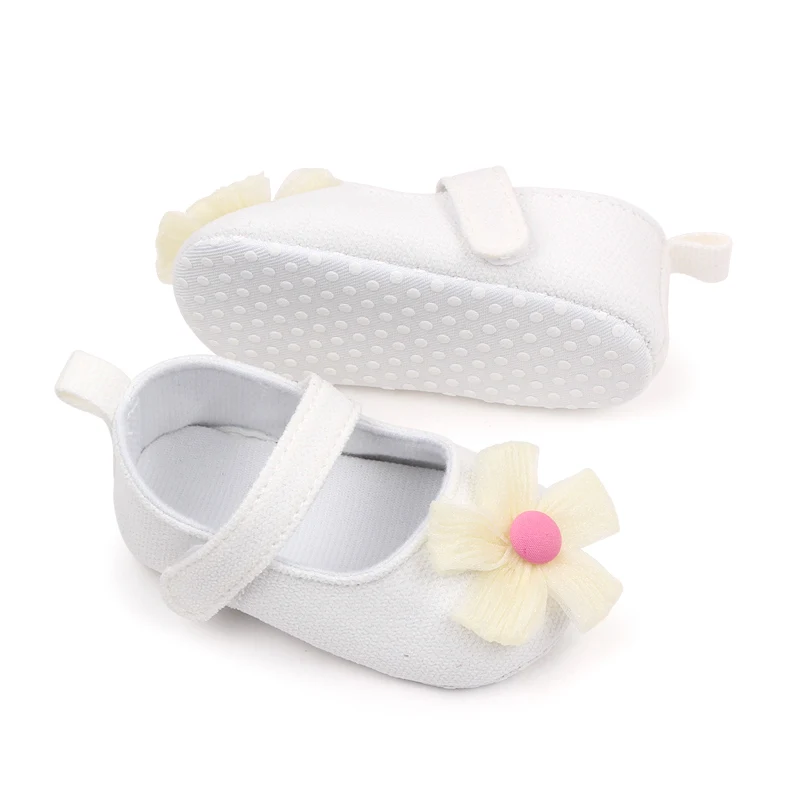 Spring and Fall New Flower Soft Soled Baby Walking Shoes for Girls factory