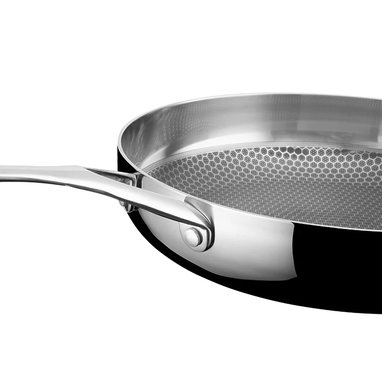 Source Factory 3ply Stainless Steel Non Stick Fry Pan Set 8 Pieces 316ss Cookware Set