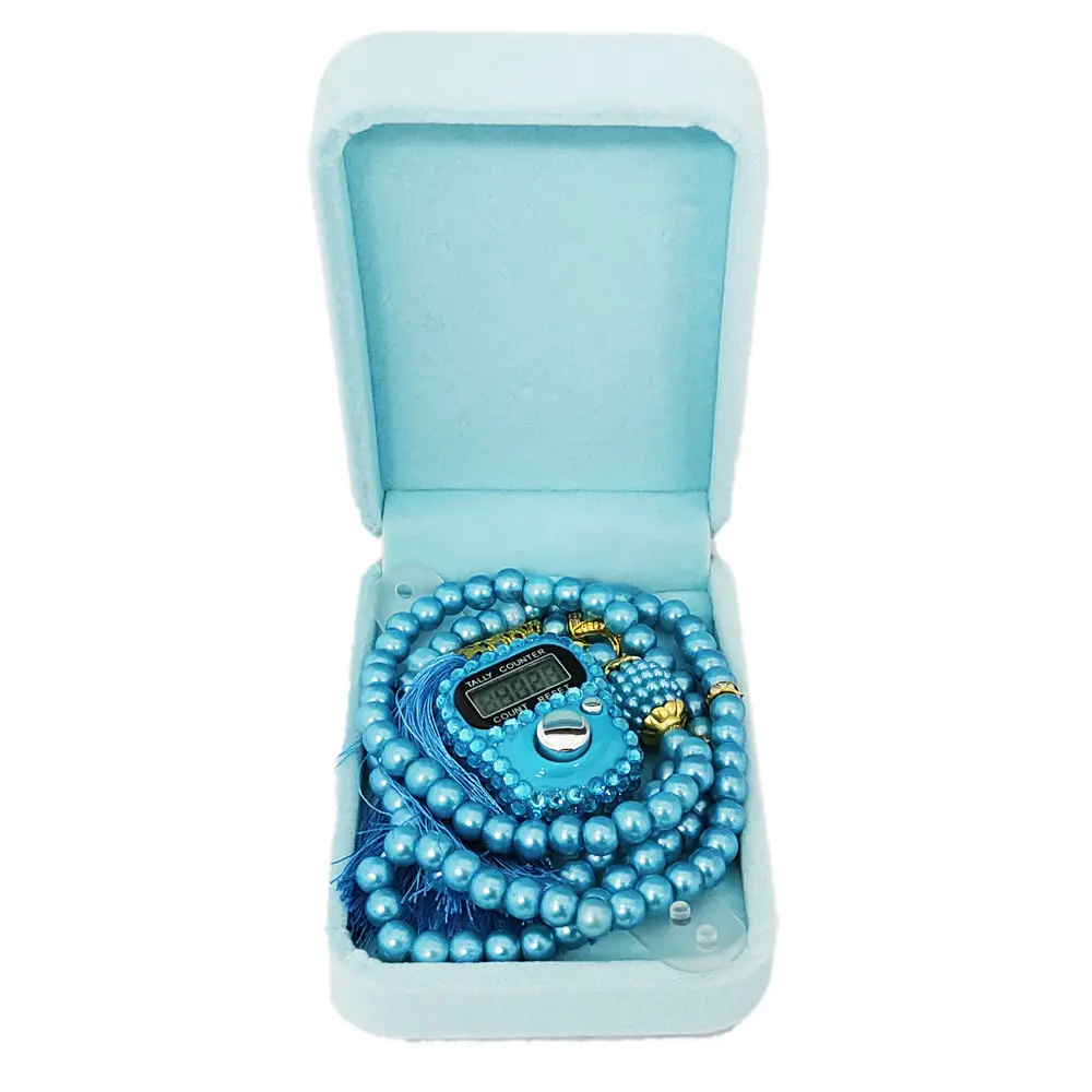 Kellegour 2 stuks digitale vingerteller, Boeddha-kralen, teller met lcd-digitaal display, islamitische Tasbih-kralen, Prayer Beads Counter, Boeddha Beads Counter, voor Boeddhistisch gebed, Ramadan