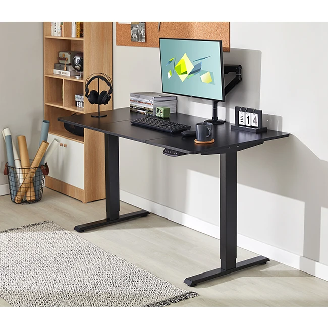 High End Quality Electric Desk Frame Black Table Top Electric Standing