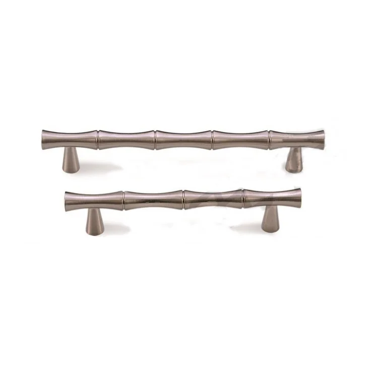 Silver bamboo style handles for cabinet zinc alloy handle pulls for cake tray MH-98