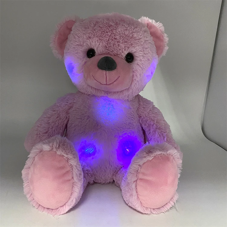 OEM/ ODM Custom LED Musical Super Soft Stuffed Animal Night Light up Singing Plush Toys