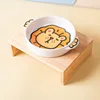 lion bowl+wood stand